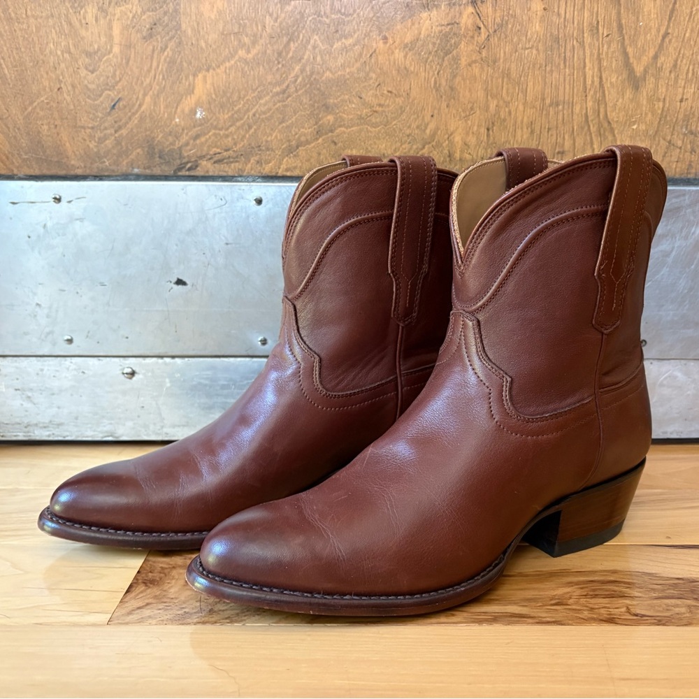 Tecovas Brown Leather Ankle Boots